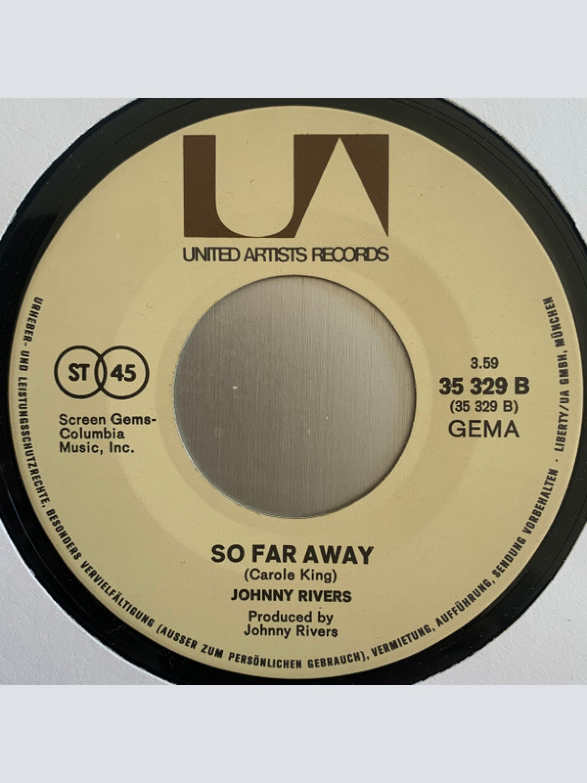 Vinyl / Johnny Rivers - Moving To The Country / So Far Away
