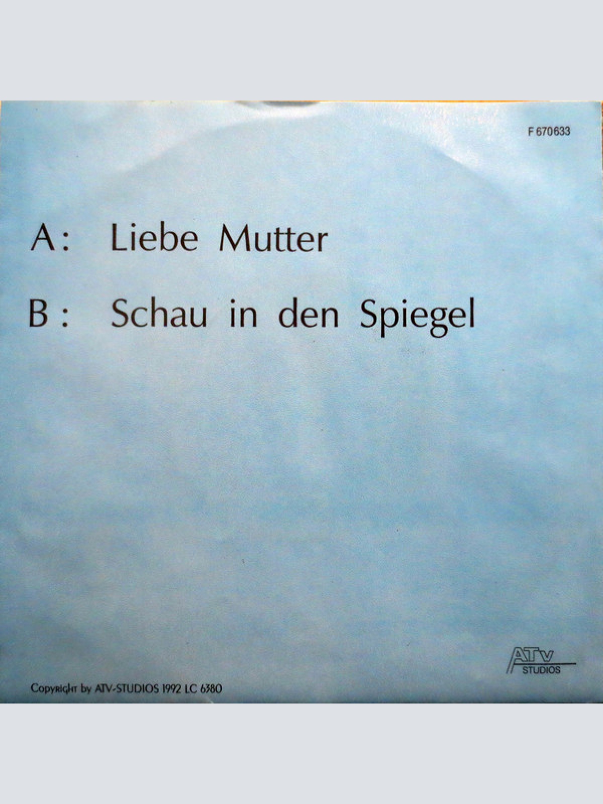 Vinyl / Barca Roses - Liebe Mutter