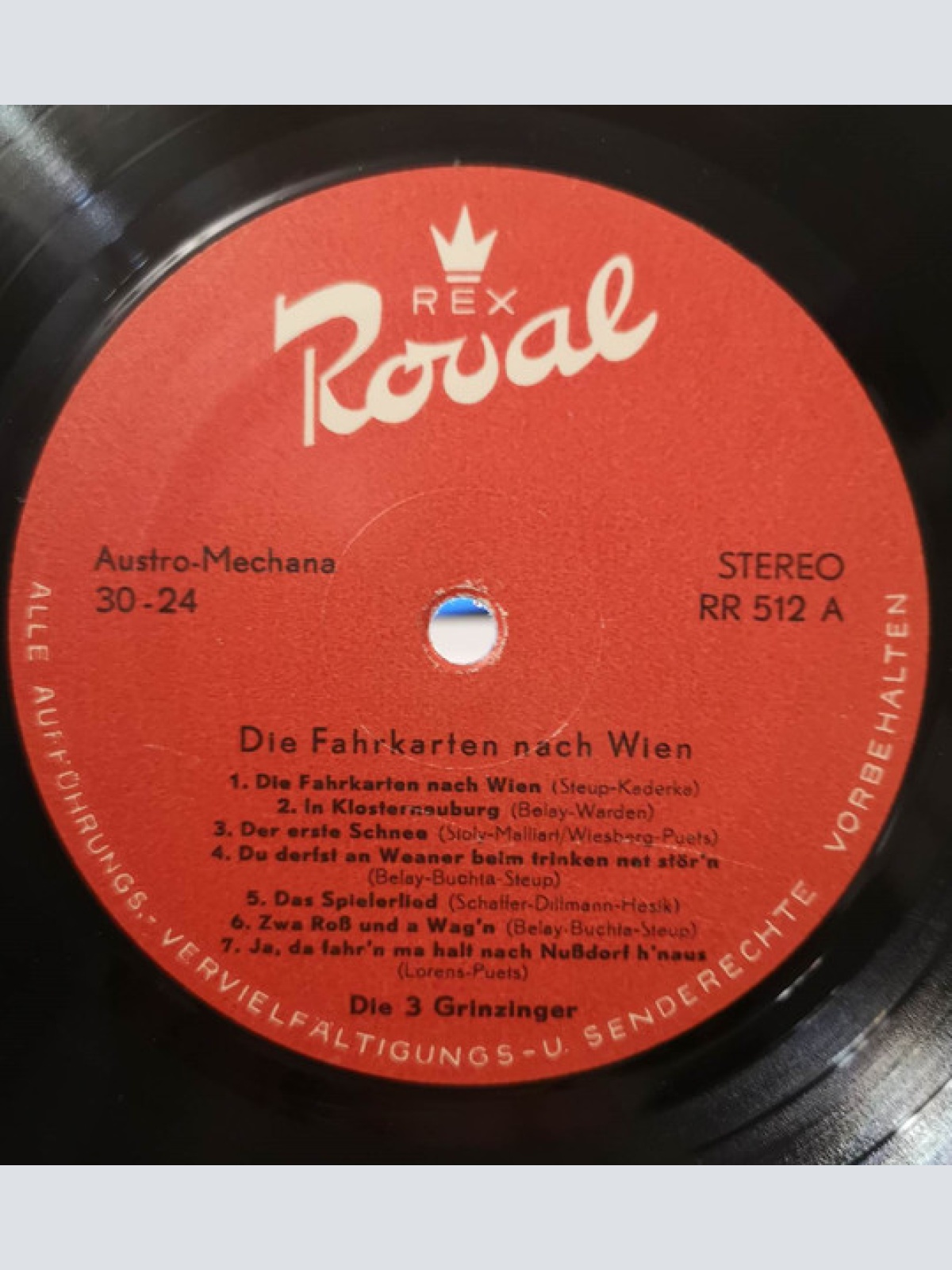 Vinyl / Die 3 Grinzinger - Die Fahrkarten Nach Wien