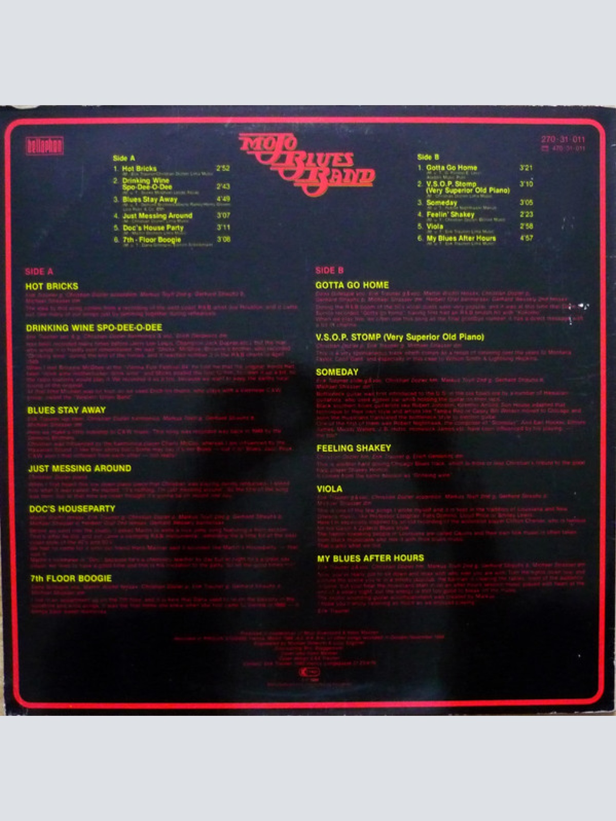 Vinyl / Mojo Blues Band & Dana Gillespie & Martin Wichtl - Hot Bricks