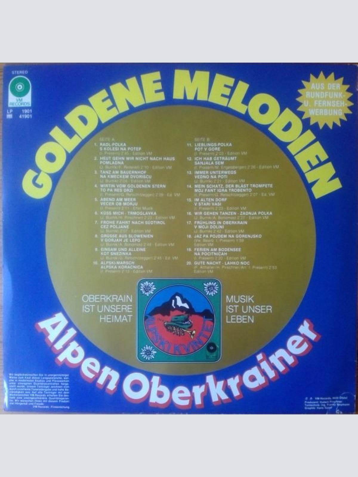 Vinyl / Alpski Kvintet Mit Ivanka* - Goldene Melodien Der Alpen Oberkrainer