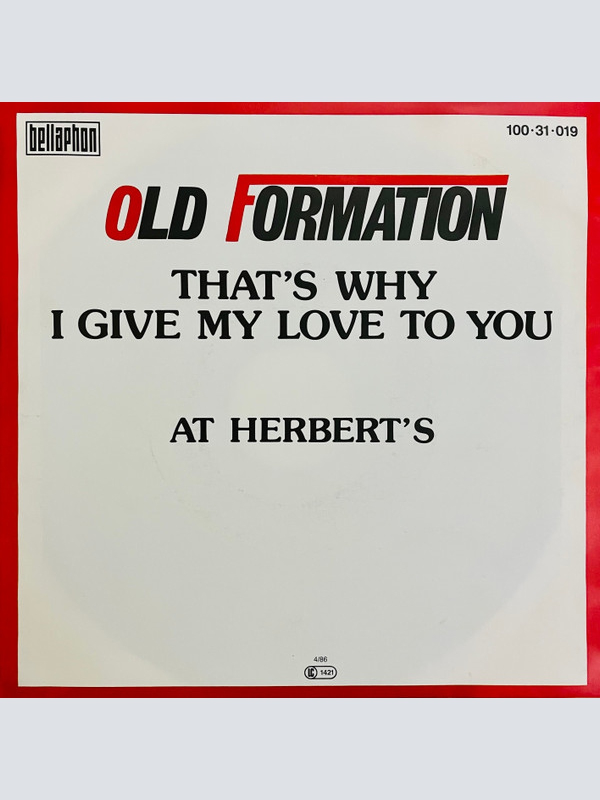 Vinyl / Old Formation - That's Why I Give My Love To You