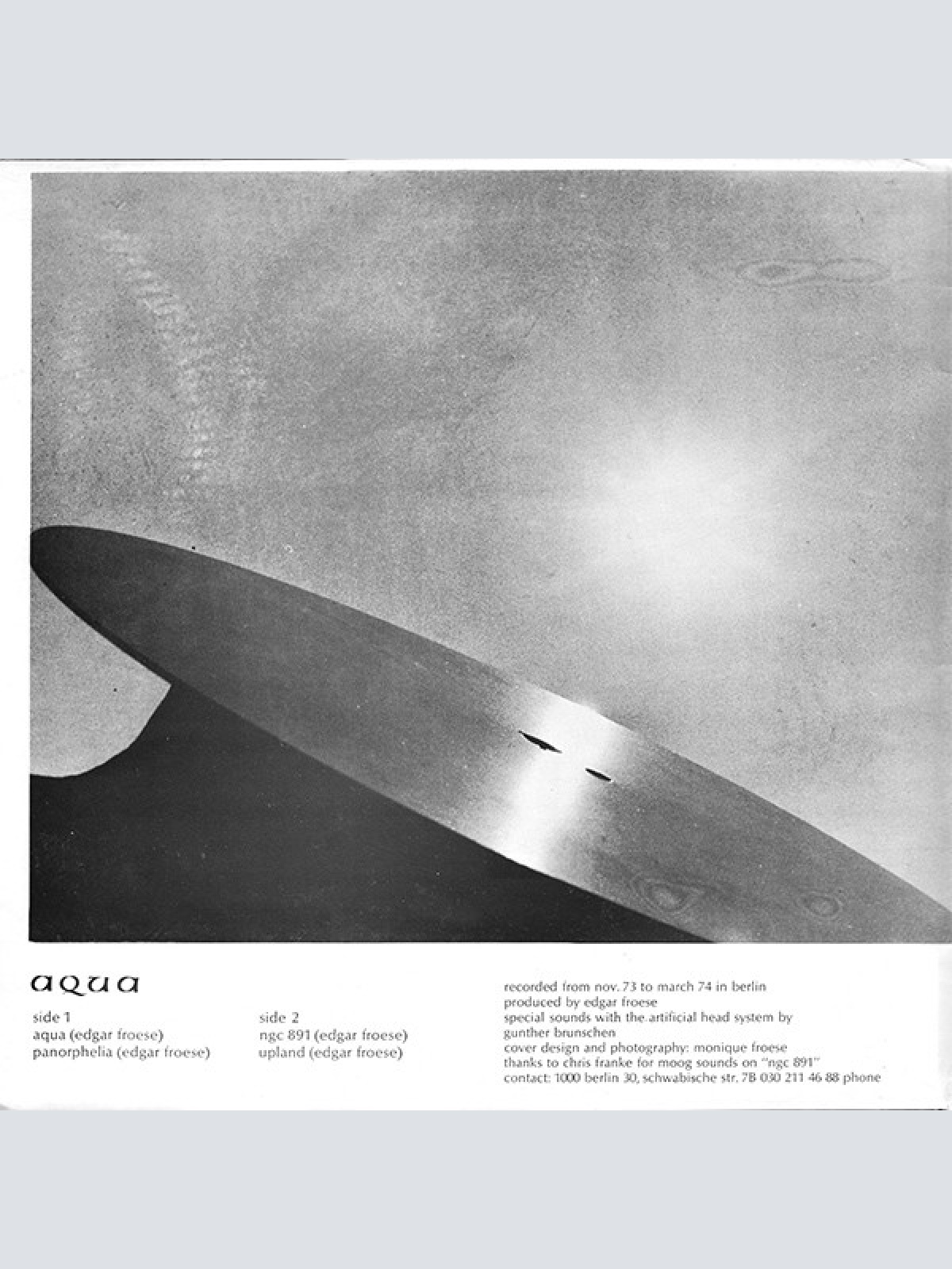 Vinyl / Edgar Froese - Aqua