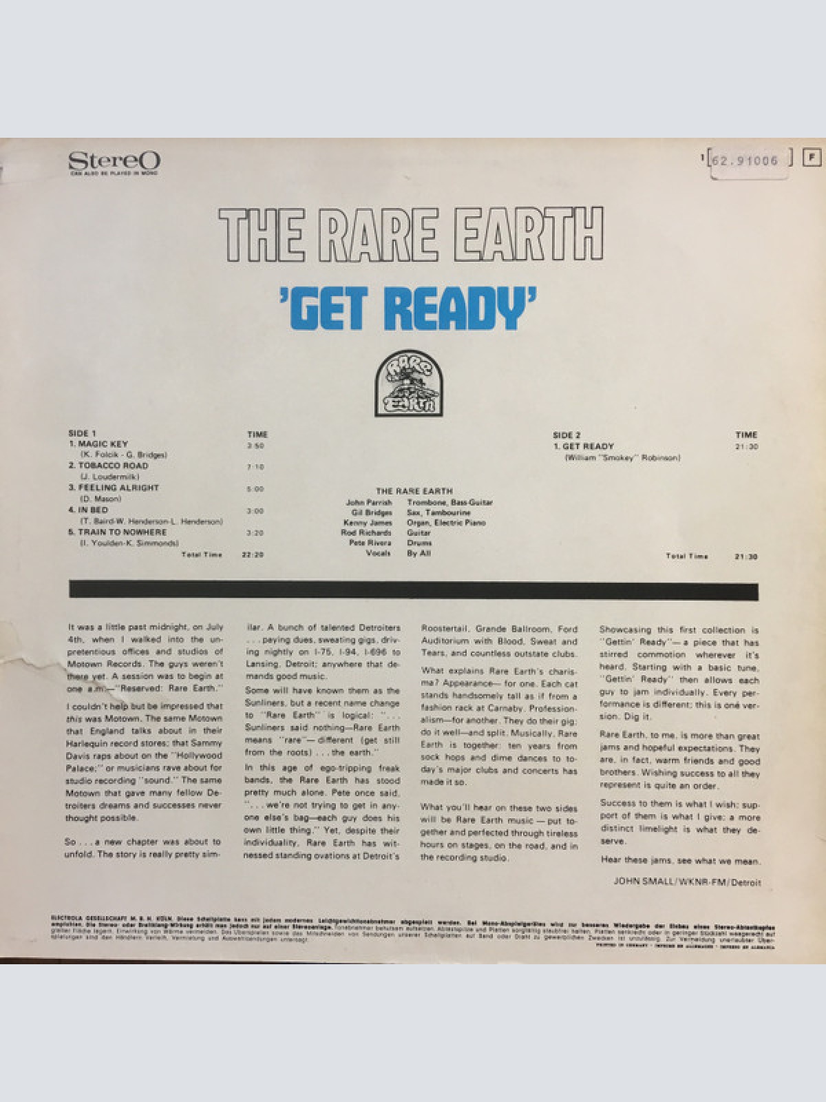 Vinyl / Rare Earth - Get Ready