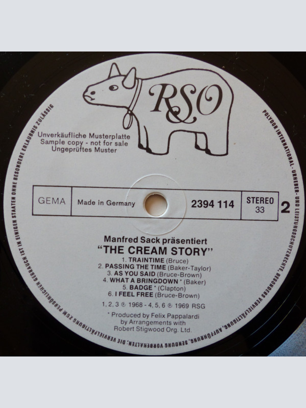 Vinyl / Cream (2) - Die Cream Story (Präsentiert Manfred Sack)