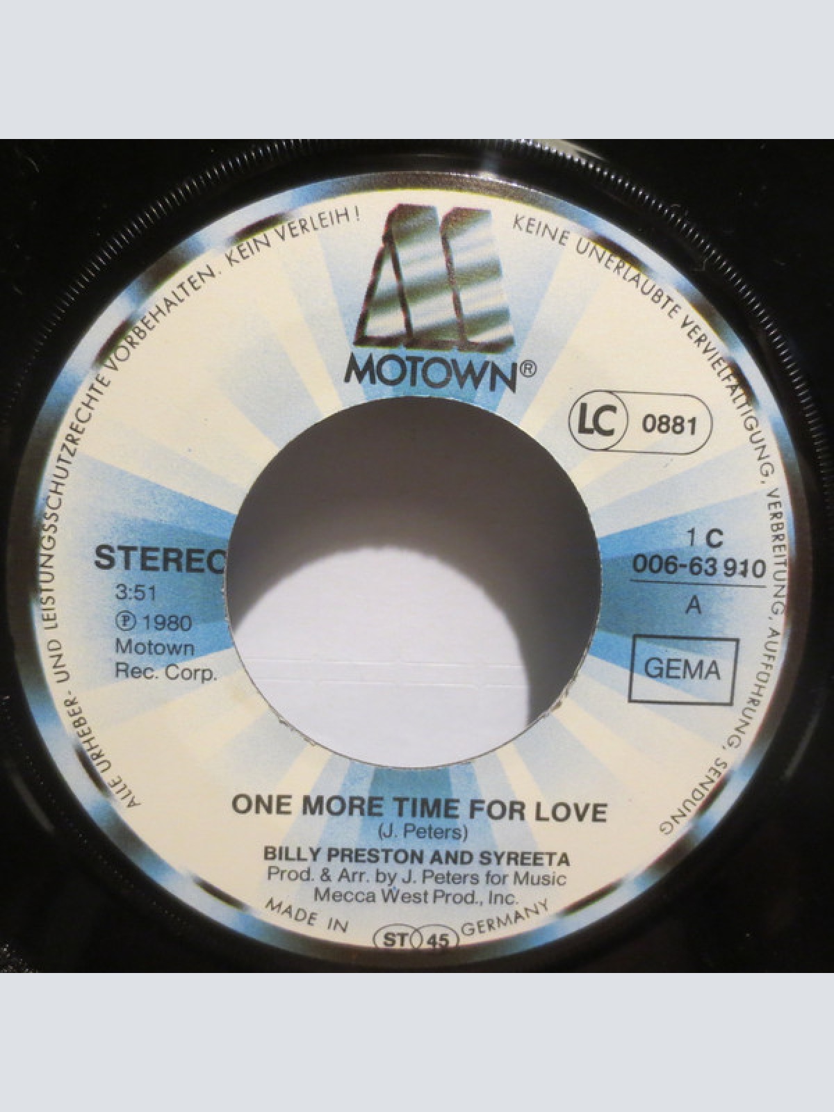 Vinyl / Billy Preston & Syreeta - One More Time For Love
