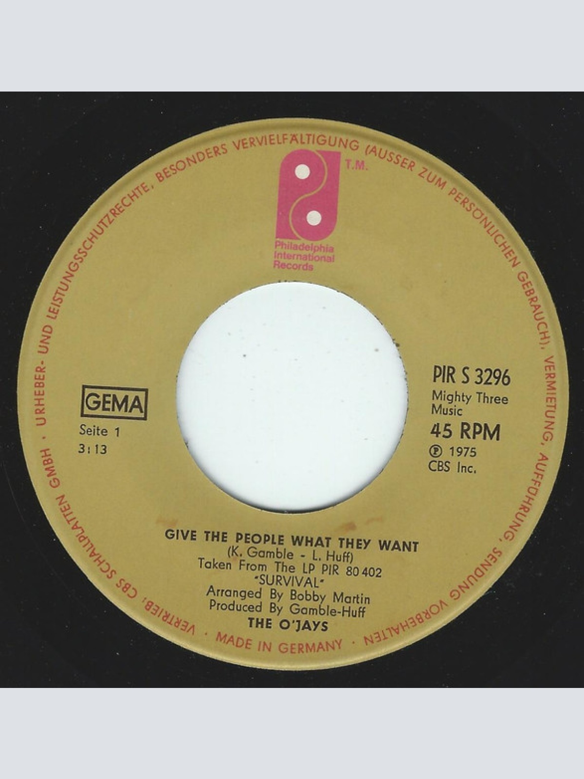 Vinyl / The O'Jays - Give The People What They Want / What Am I Waiting For