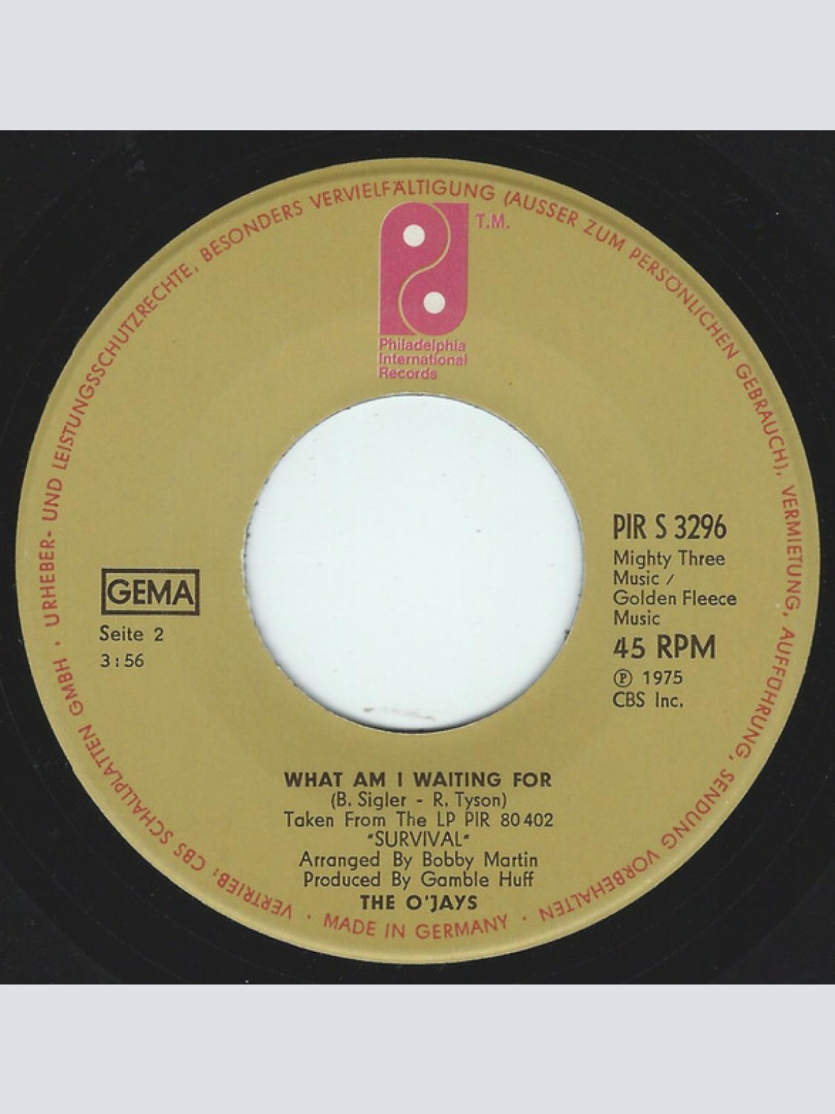 Vinyl / The O'Jays - Give The People What They Want / What Am I Waiting For