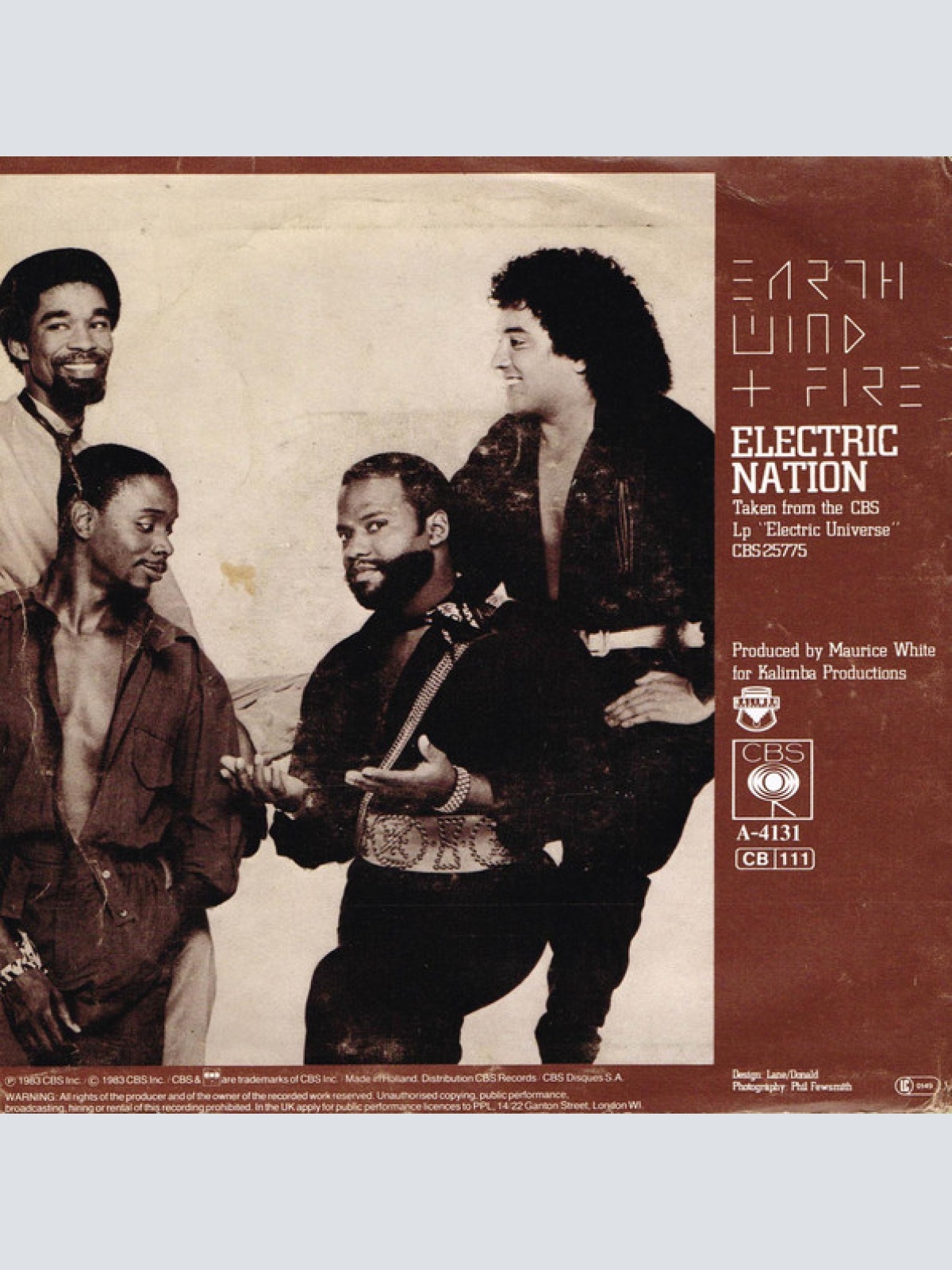 Vinyl / Earth Wind + Fire* - Electric Nation