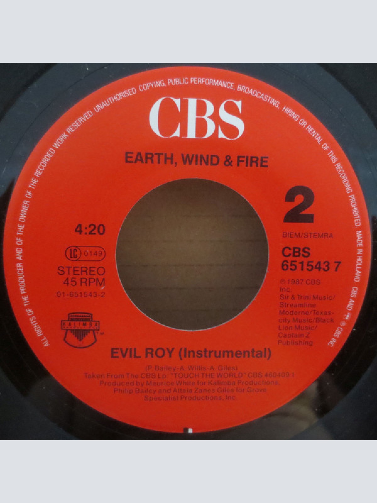 Vinyl / Earth, Wind + Fire* - Evil Roy