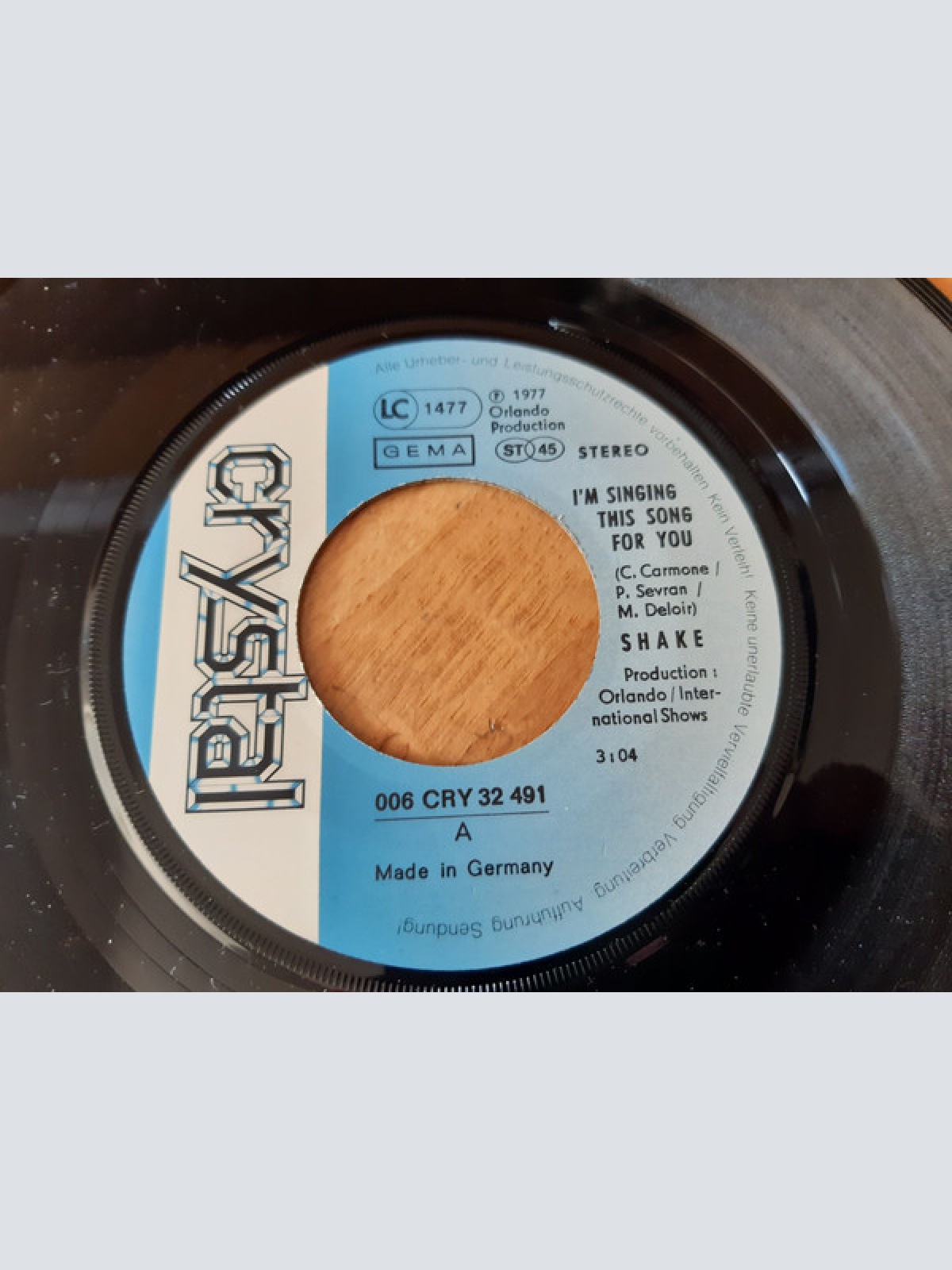 Vinyl / Shake (4) - I'm Singing This Song For You / De Son Enfance