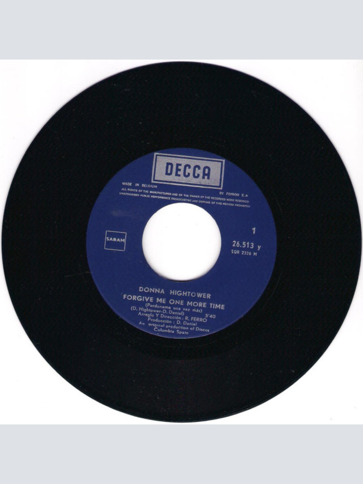 Vinyl / Donna Hightower - Forgive Me One More Time