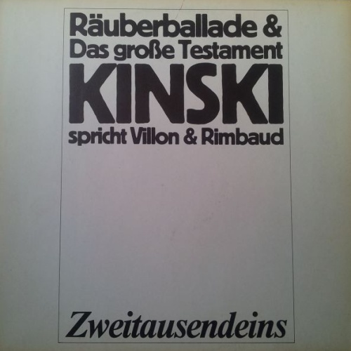 Vinyl / Kinski* Spricht Villon* Und Rimbaud* - Kinski Spricht Villon Und Rimbaud 3