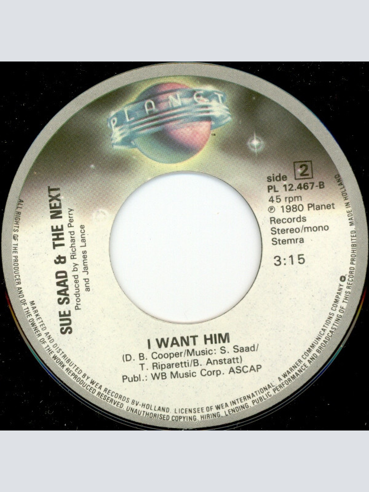 Vinyl / Sue Saad And The Next - Prisoner