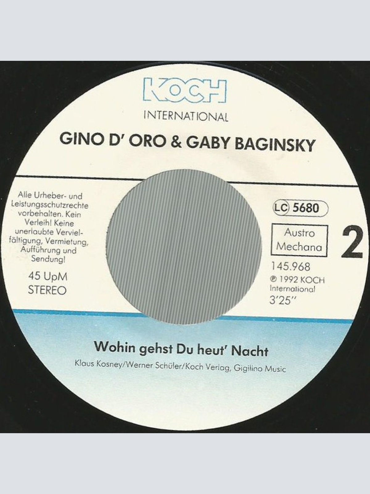 Vinyl / Gino D'Oro & Gaby Baginsky - Ti Amo, Ti Amo