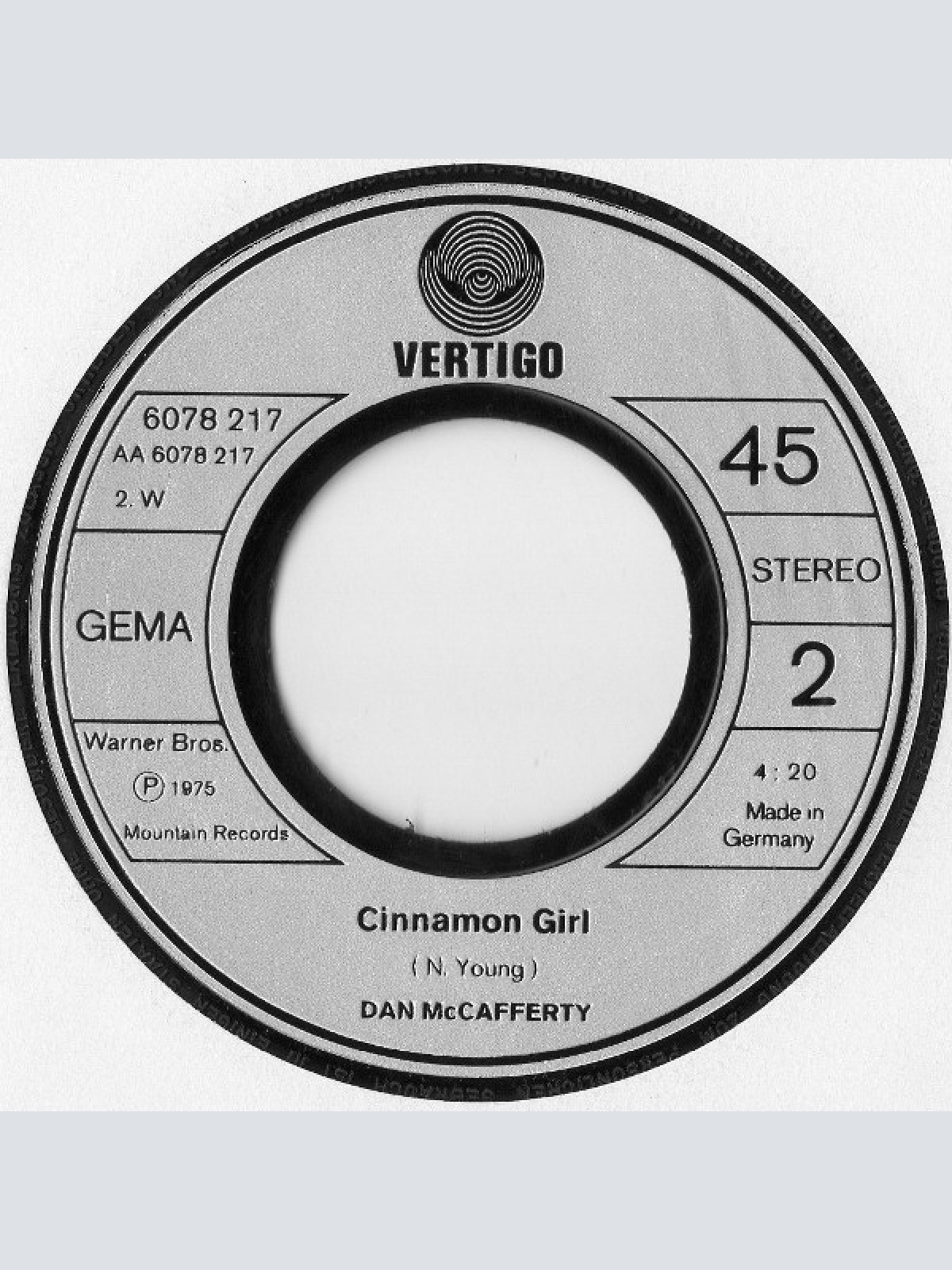 Vinyl / Dan McCafferty - Out Of Time