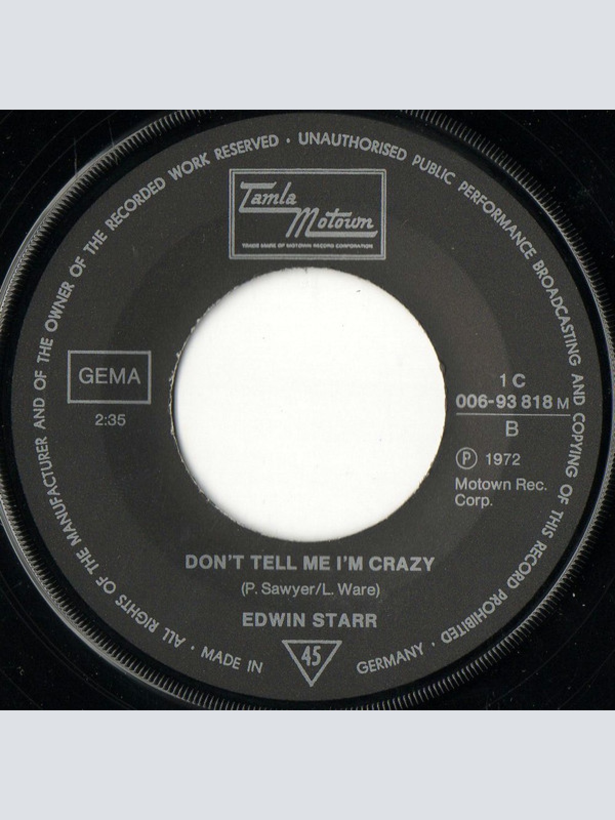 Vinyl / Edwin Starr - Who Is The Leader Of The People