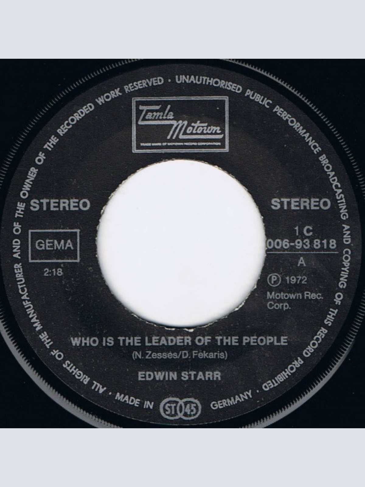 Vinyl / Edwin Starr - Who Is The Leader Of The People