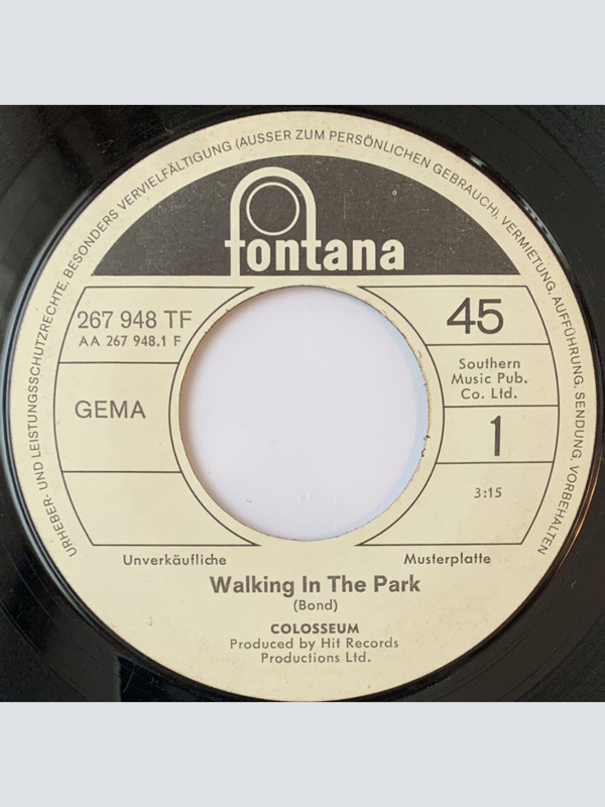 Vinyl / Colosseum - Walking In The Park / Those About To Die