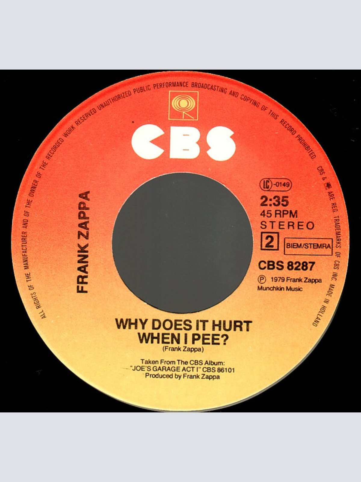 Vinyl / Frank Zappa - Stick It Out