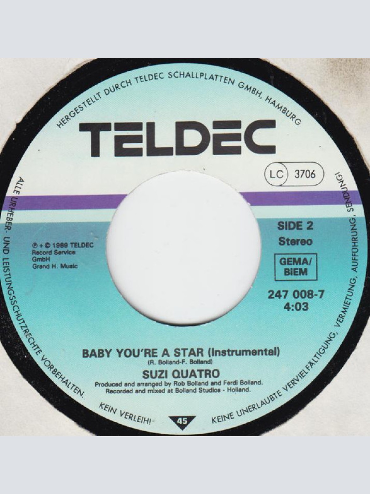 Vinyl / Suzi Quatro - Baby You're A Star