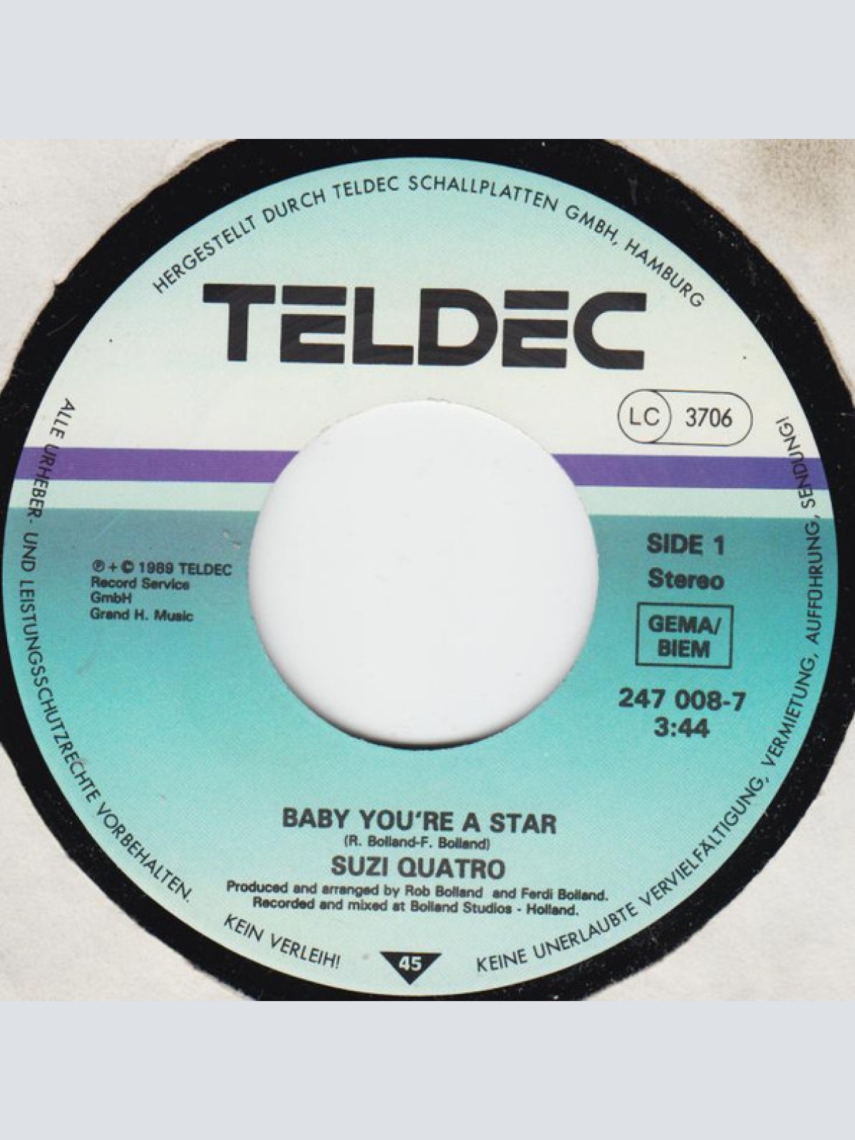 Vinyl / Suzi Quatro - Baby You're A Star