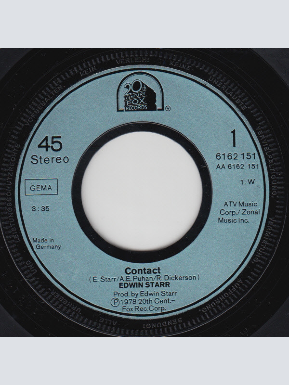 Vinyl / Edwin Starr - Contact / Music Brings Out The Beast In Me