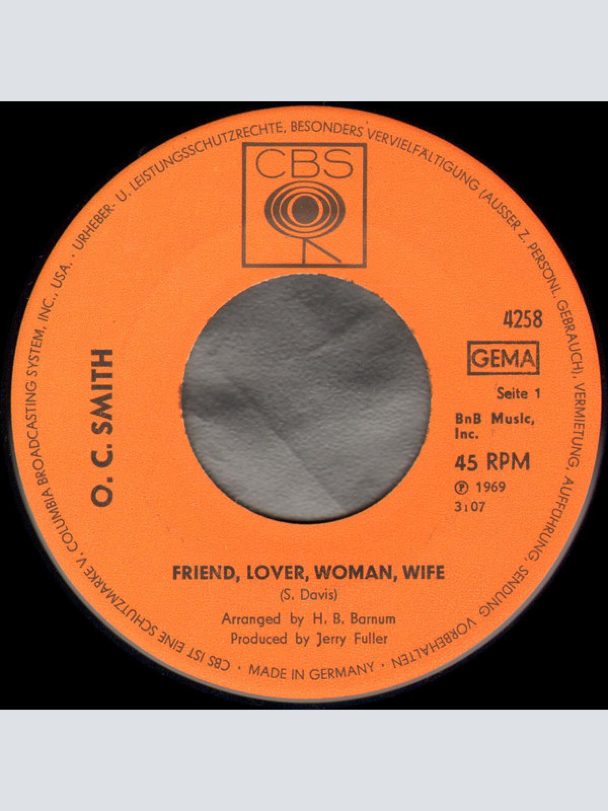 Vinyl / O. C. Smith* - Friend, Lover, Woman, Wife