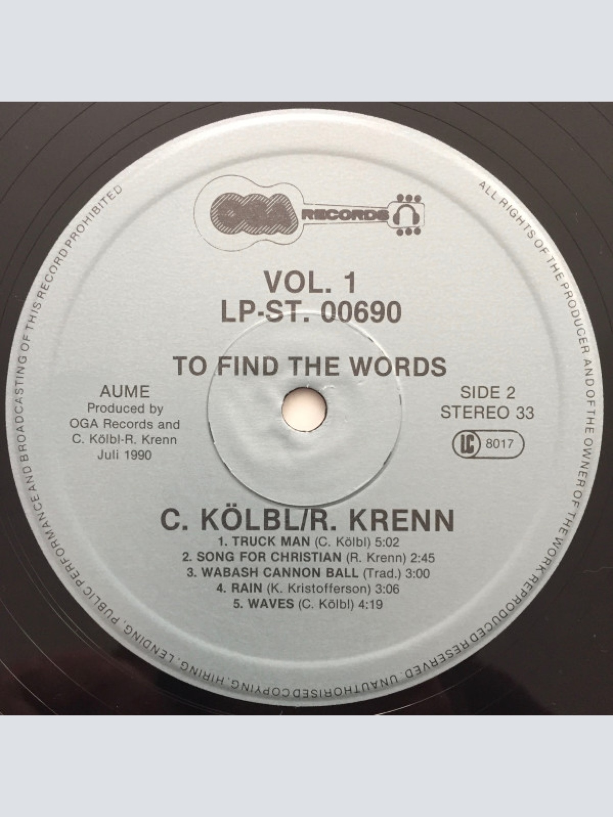 Vinyl / Christian Kölbl / Roman Krenn - To Find The Words...