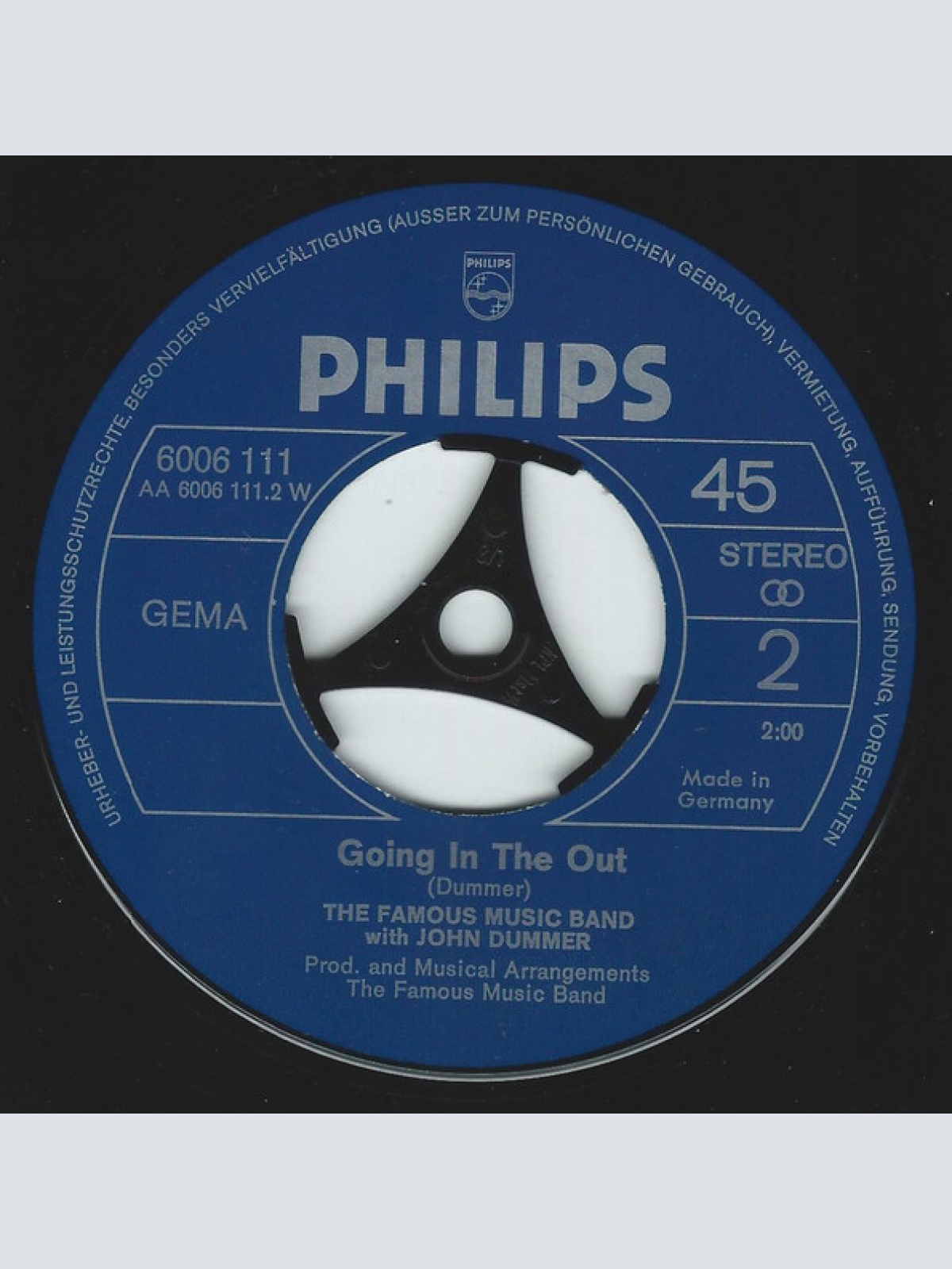 Vinyl / The Famous Music Band With John Dummer* - Nine By Nine / Going In The Out