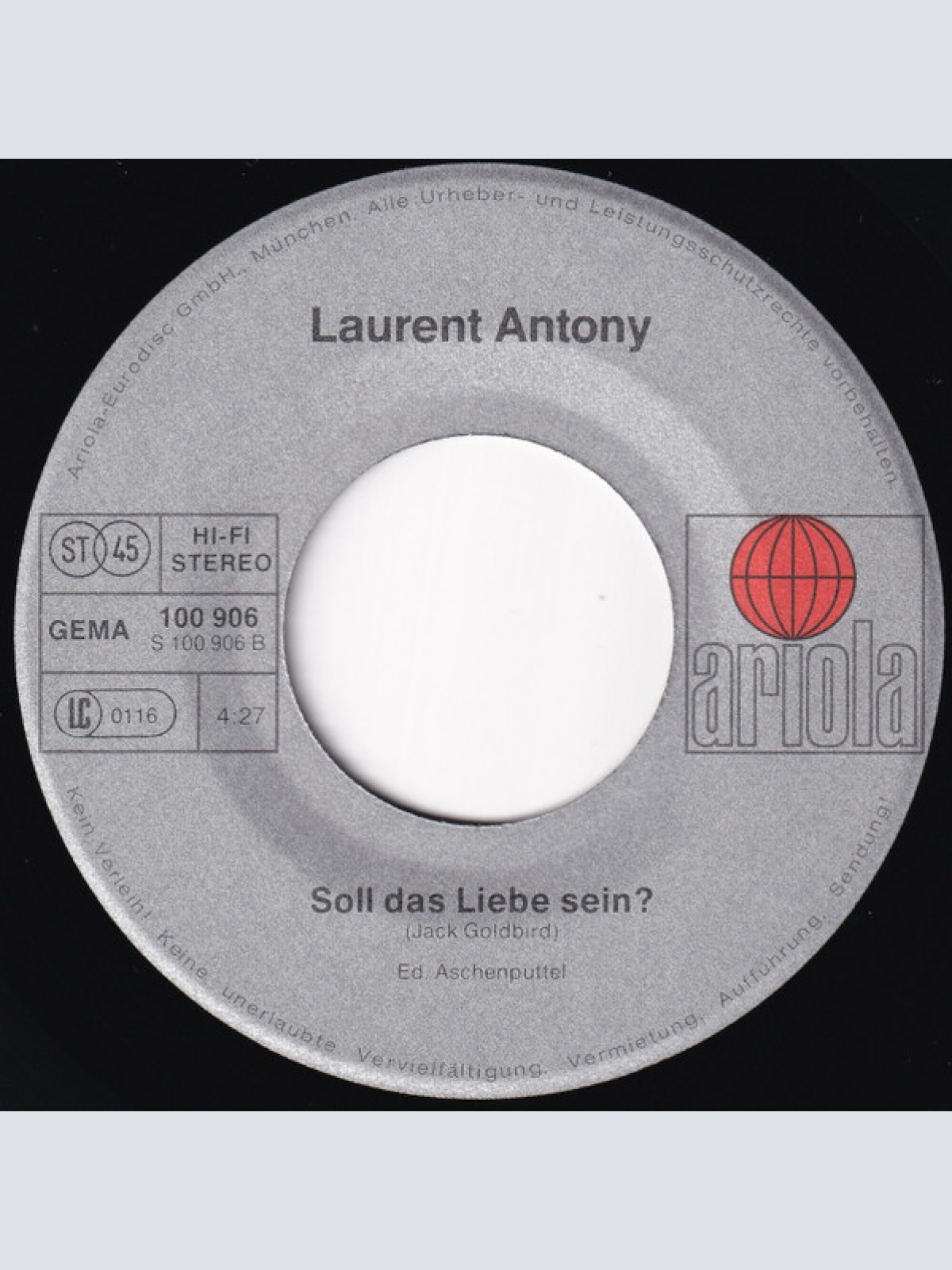Vinyl / Laurent Antony - Die Straße