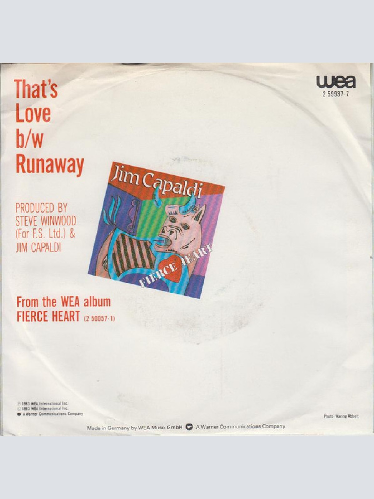 Vinyl / Jim Capaldi - That's Love