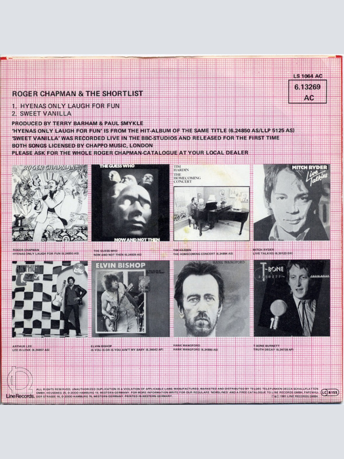 Vinyl / Roger Chapman & The Shortlist - Hyenas Only Laugh For Fun