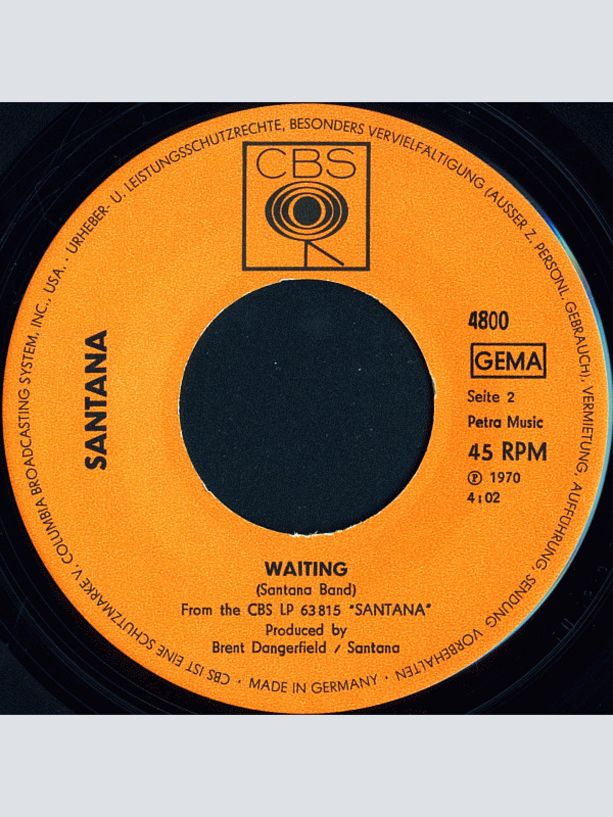 Vinyl / Santana - Evil Ways / Waiting