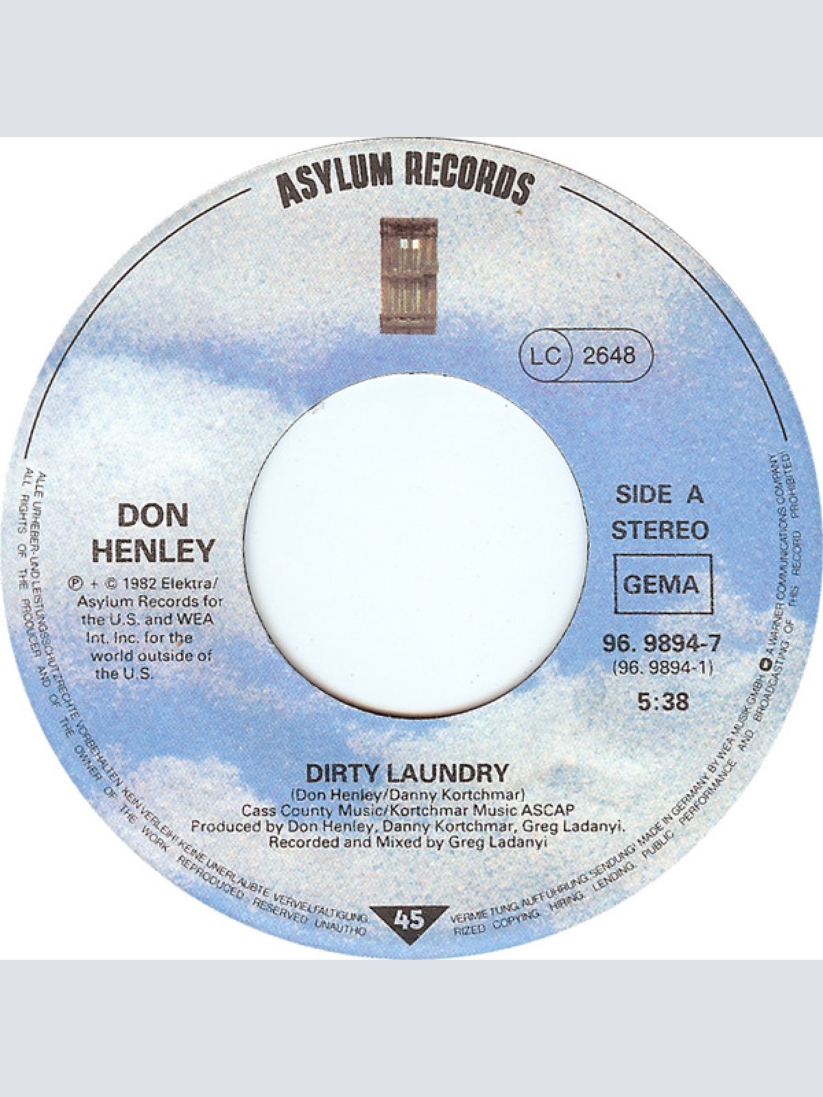 Vinyl / Don Henley - Dirty Laundry