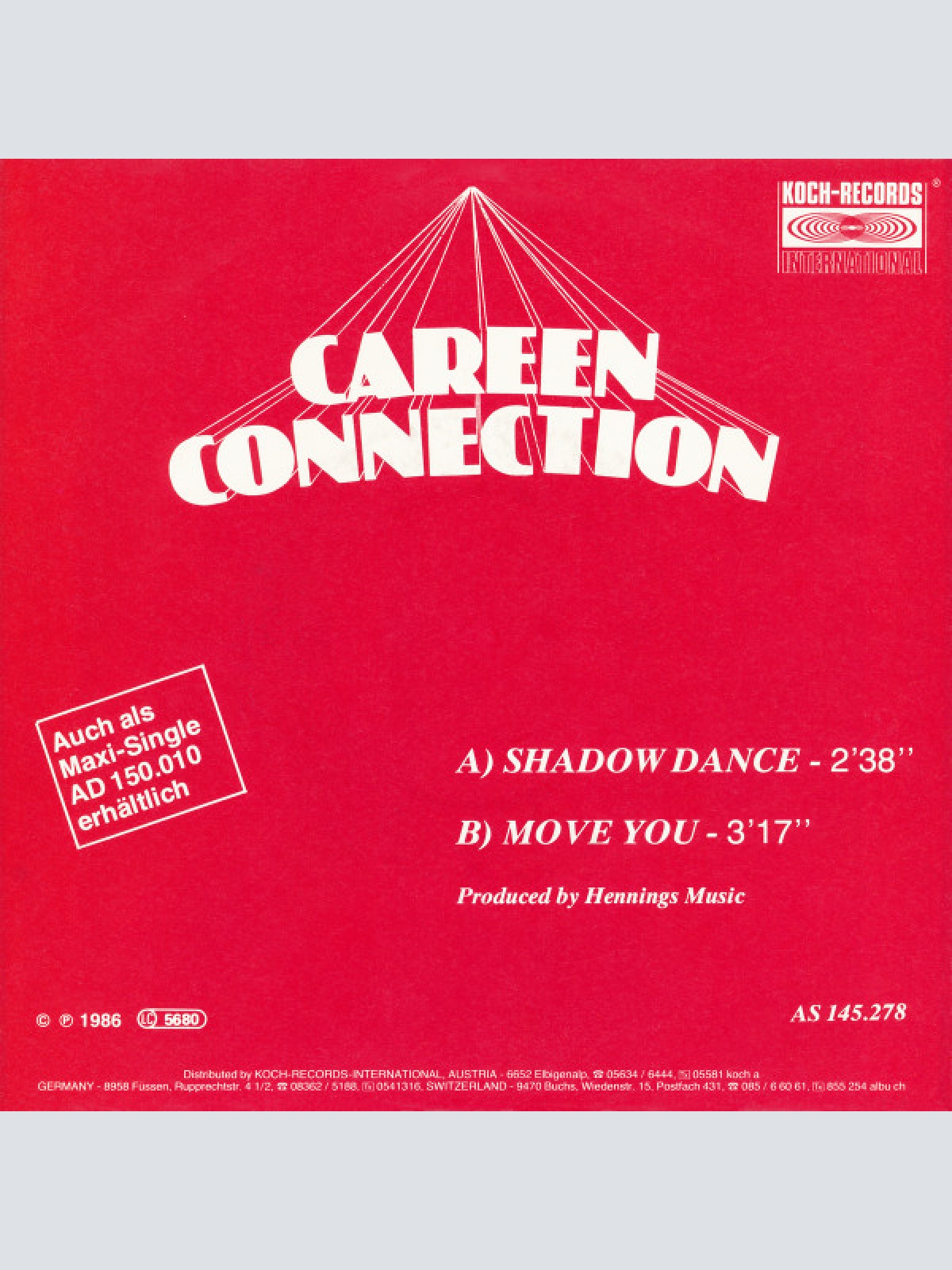 Vinyl / Careen Connection* - Shadow Dance
