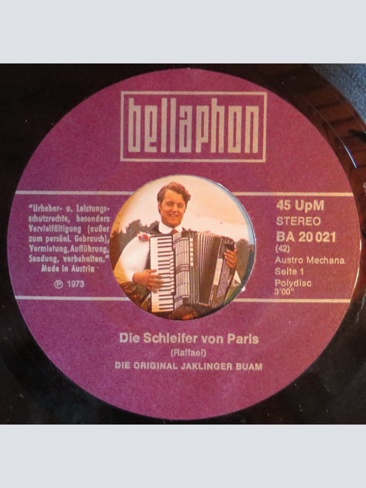 Vinyl / Die Original Jaklinger Buam* - Die Schleifer Von Paris