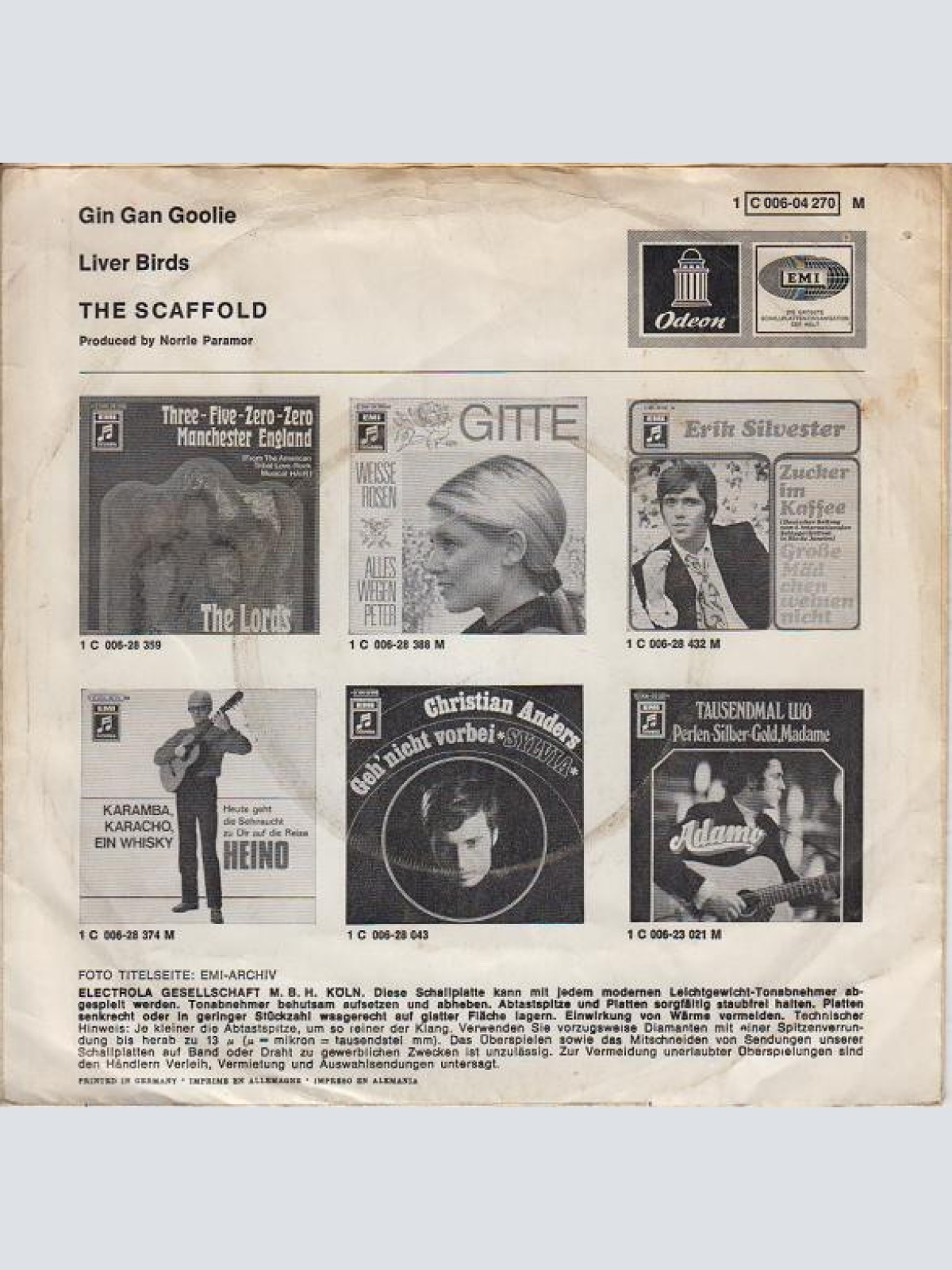 Vinyl / The Scaffold* - Gin Gan Goolie / Liver Birds