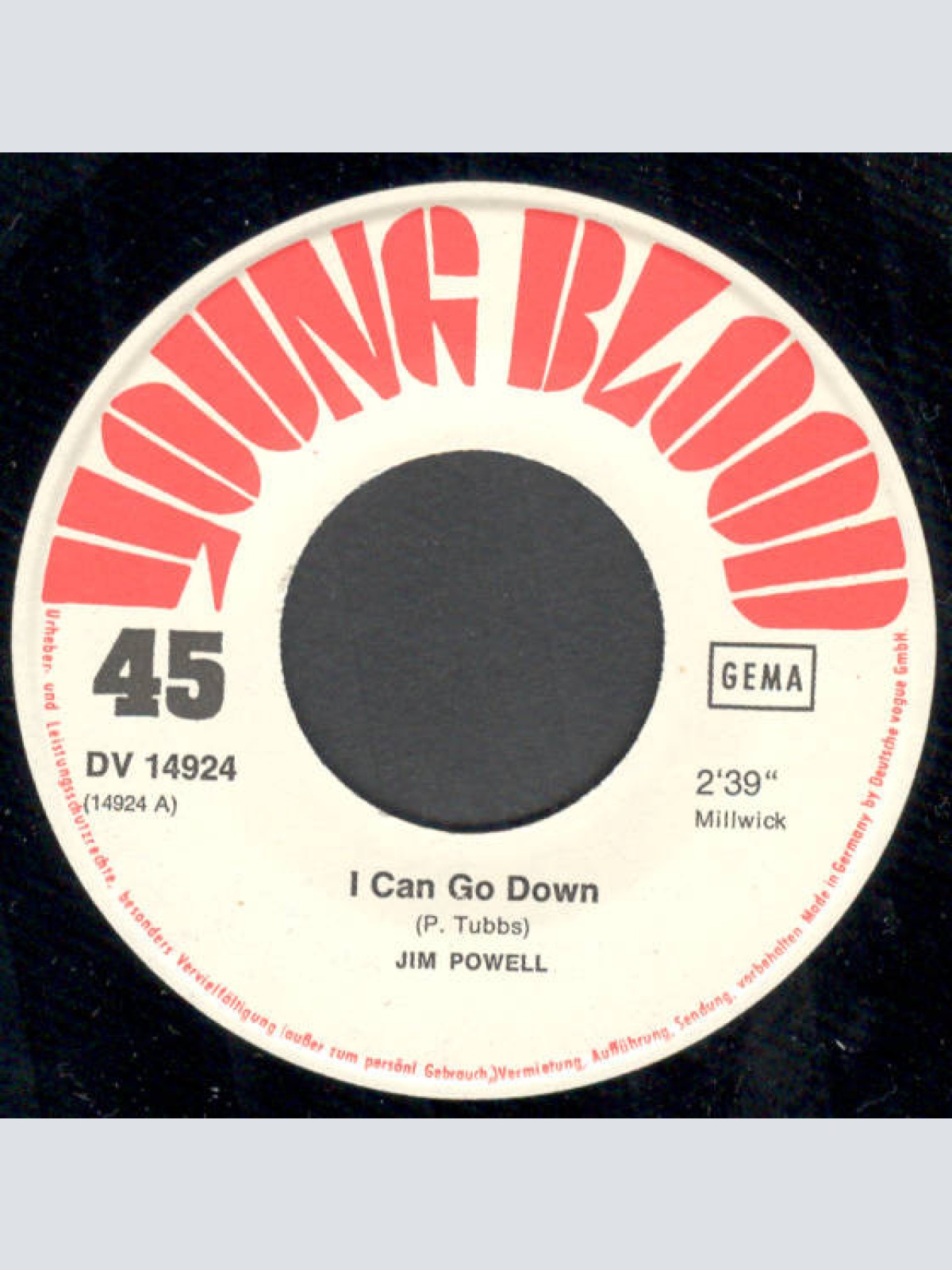 Vinyl / Jim Powell* - I Can Go Down / Captain Man