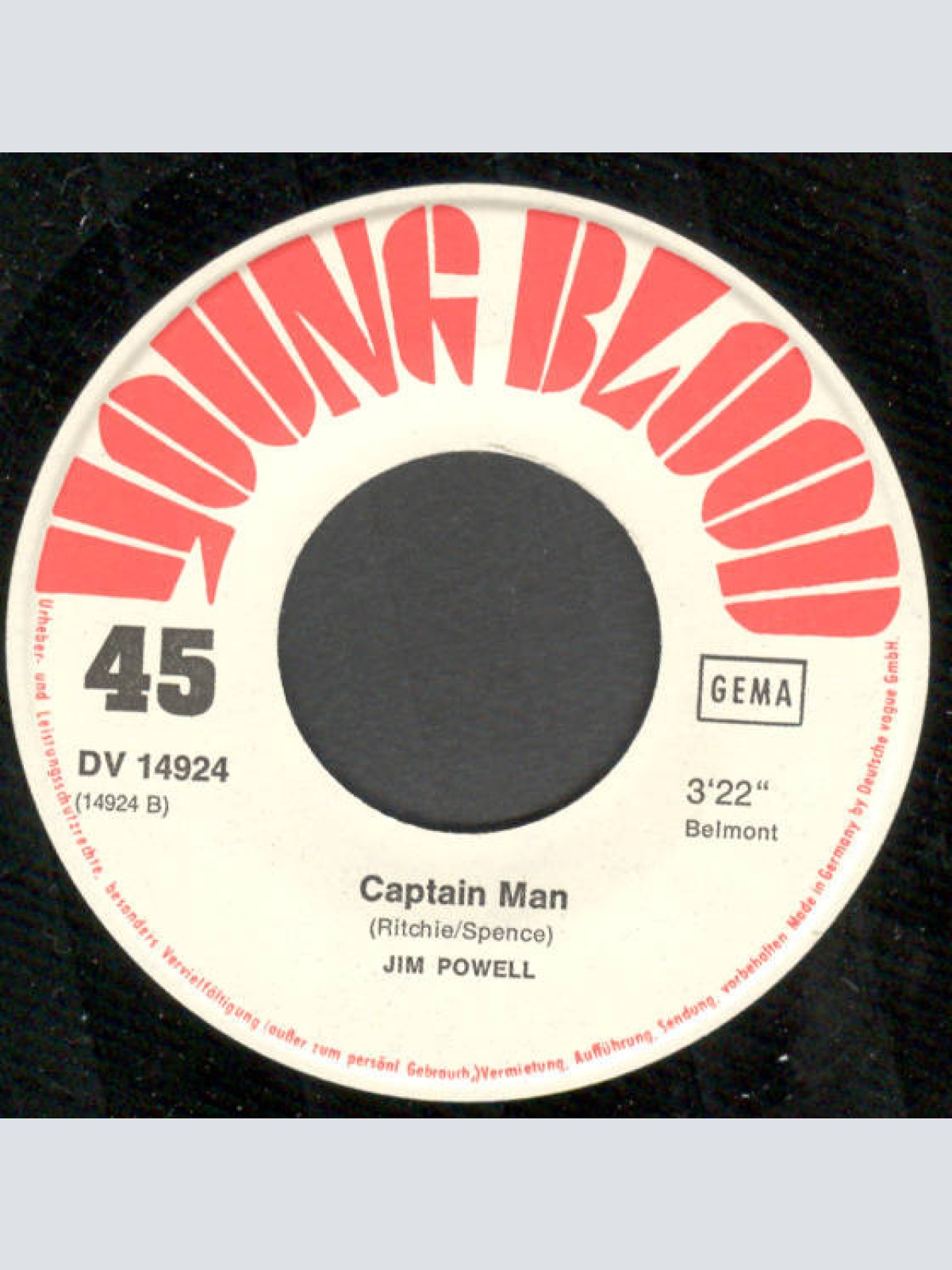 Vinyl / Jim Powell* - I Can Go Down / Captain Man