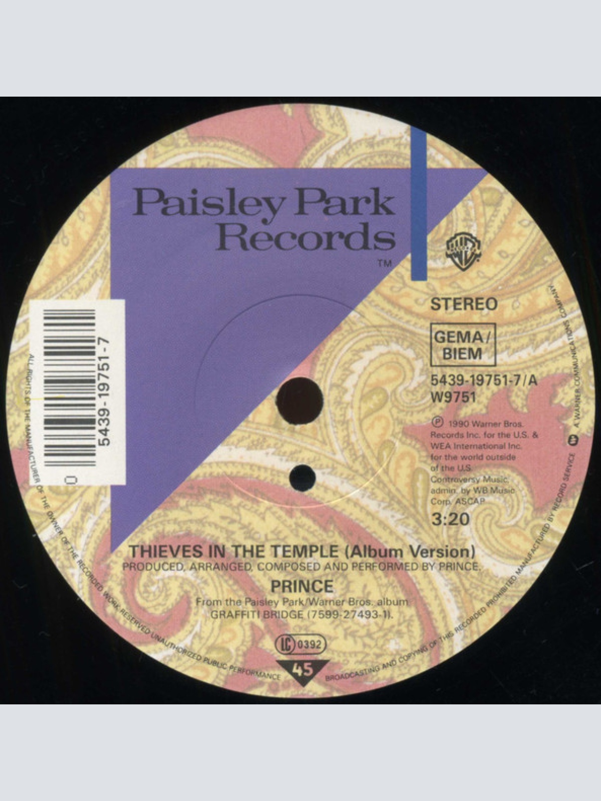 Vinyl / Prince - Thieves In The Temple