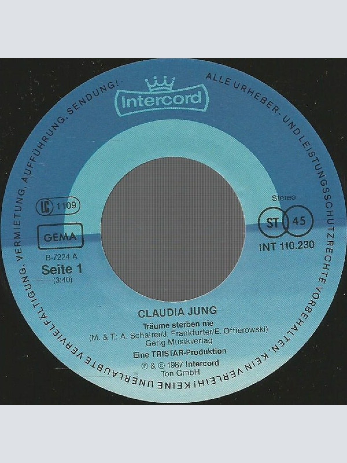 Vinyl / Claudia Jung - Träume Sterben Nie