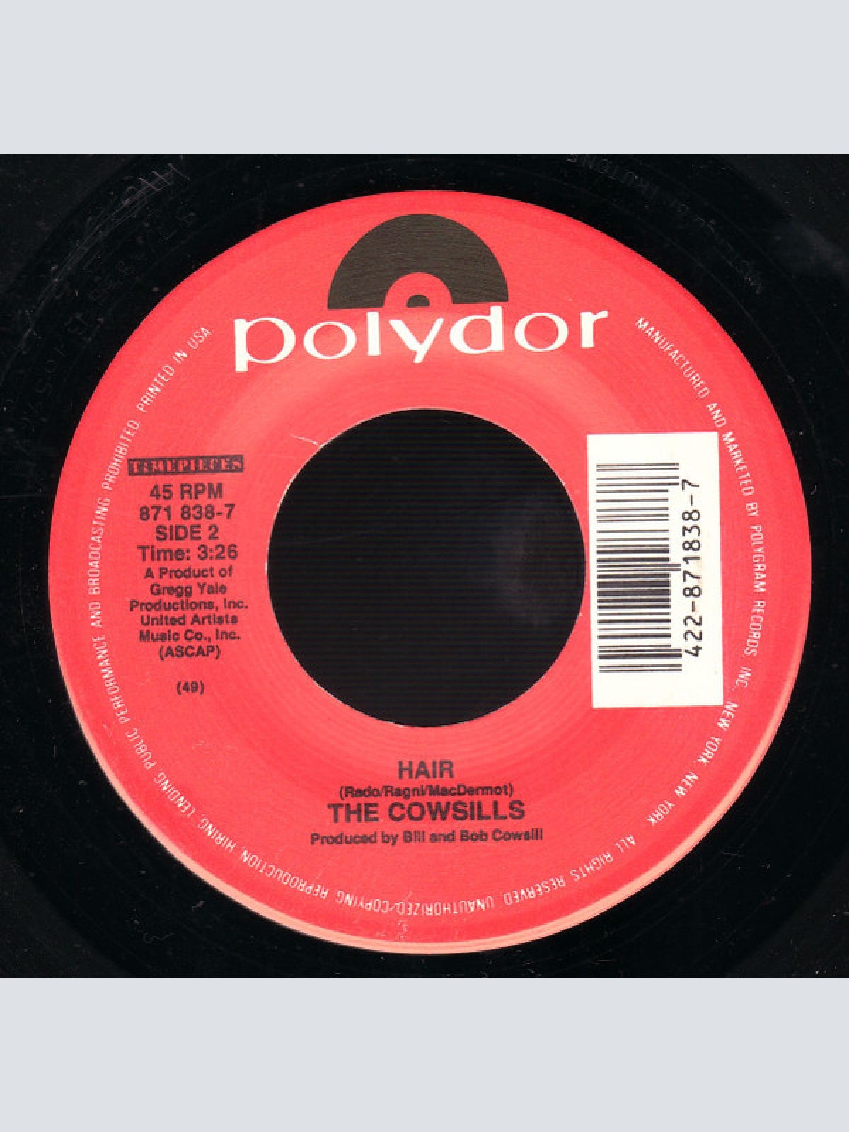 Vinyl / The Cowsills - The Rain, The Park & Other Things / Hair