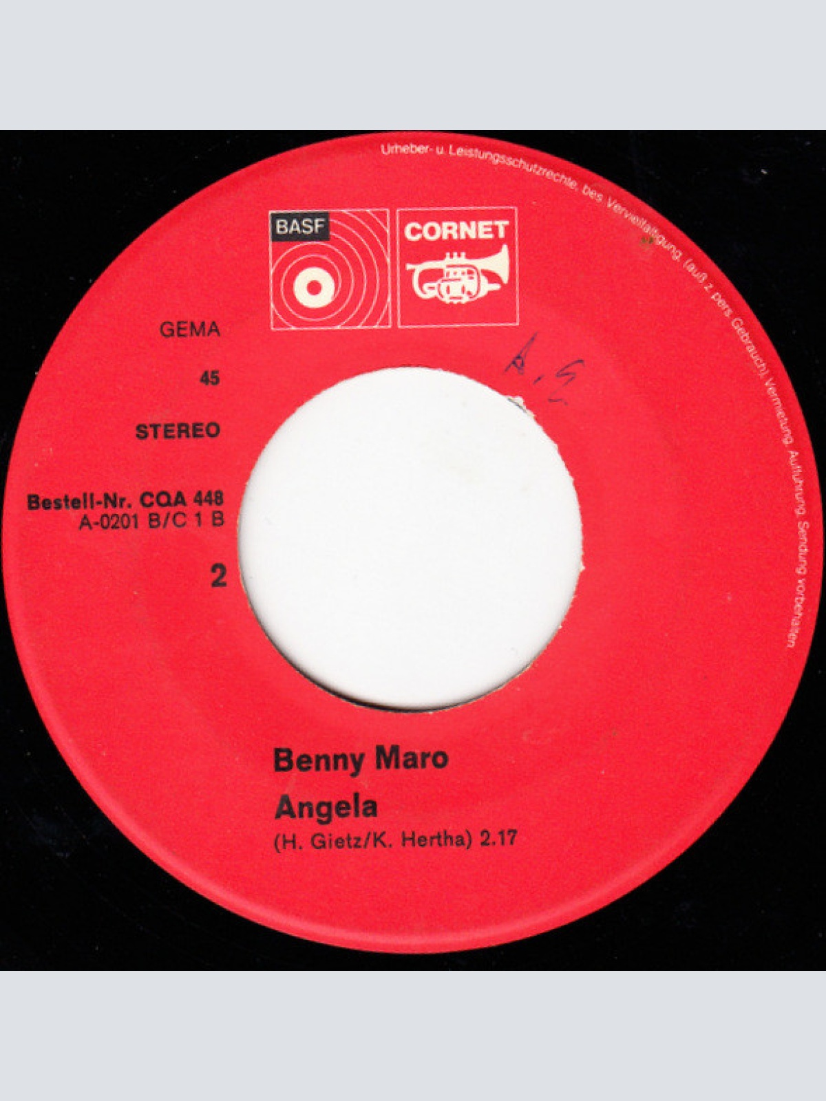 Vinyl / Benny Maro - Mir Bleibt Die Einsamkeit