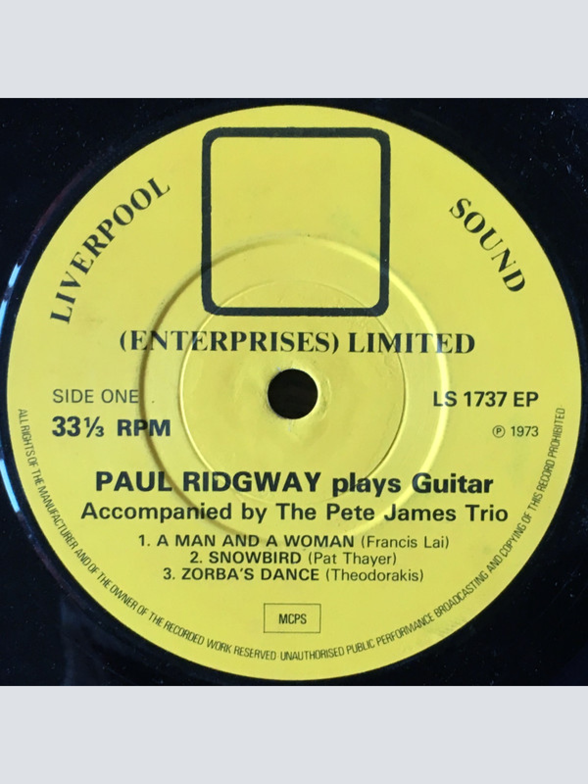 Vinyl / Paul Ridgway - Plays Guitar