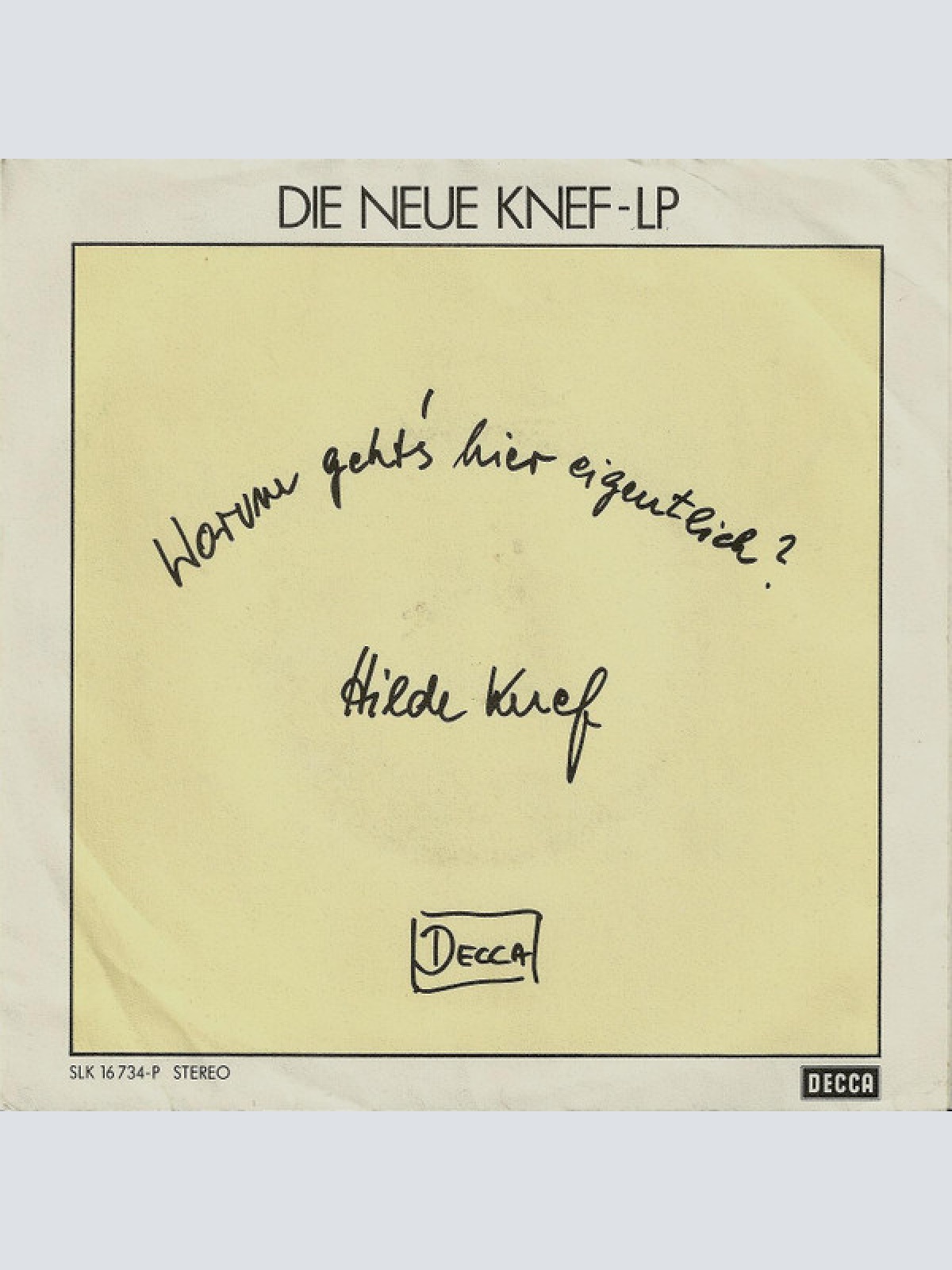 Vinyl / Hilde Knef* - Nur Mit Dir