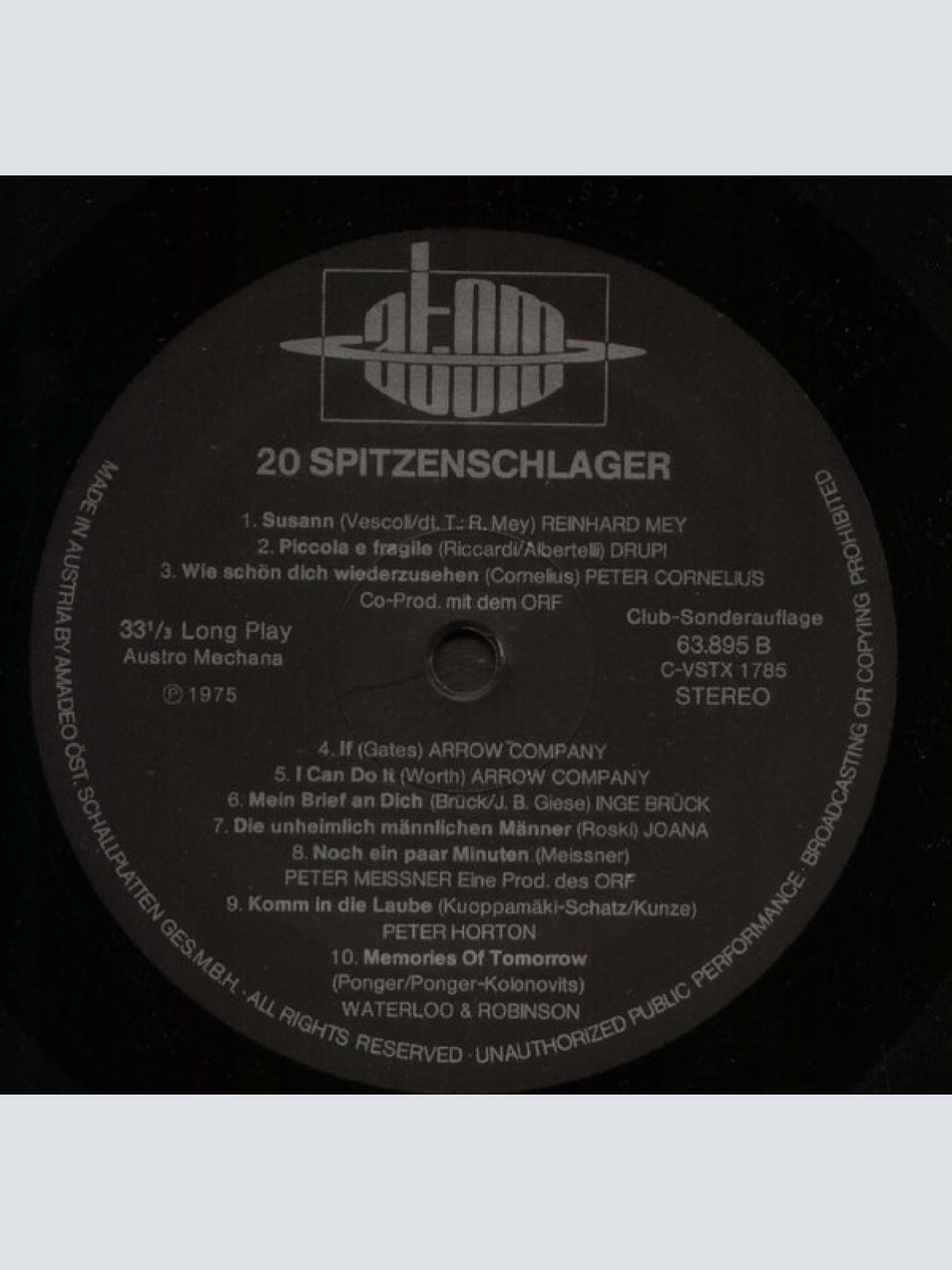 Vinyl / Various - 20 Spitzenschlager