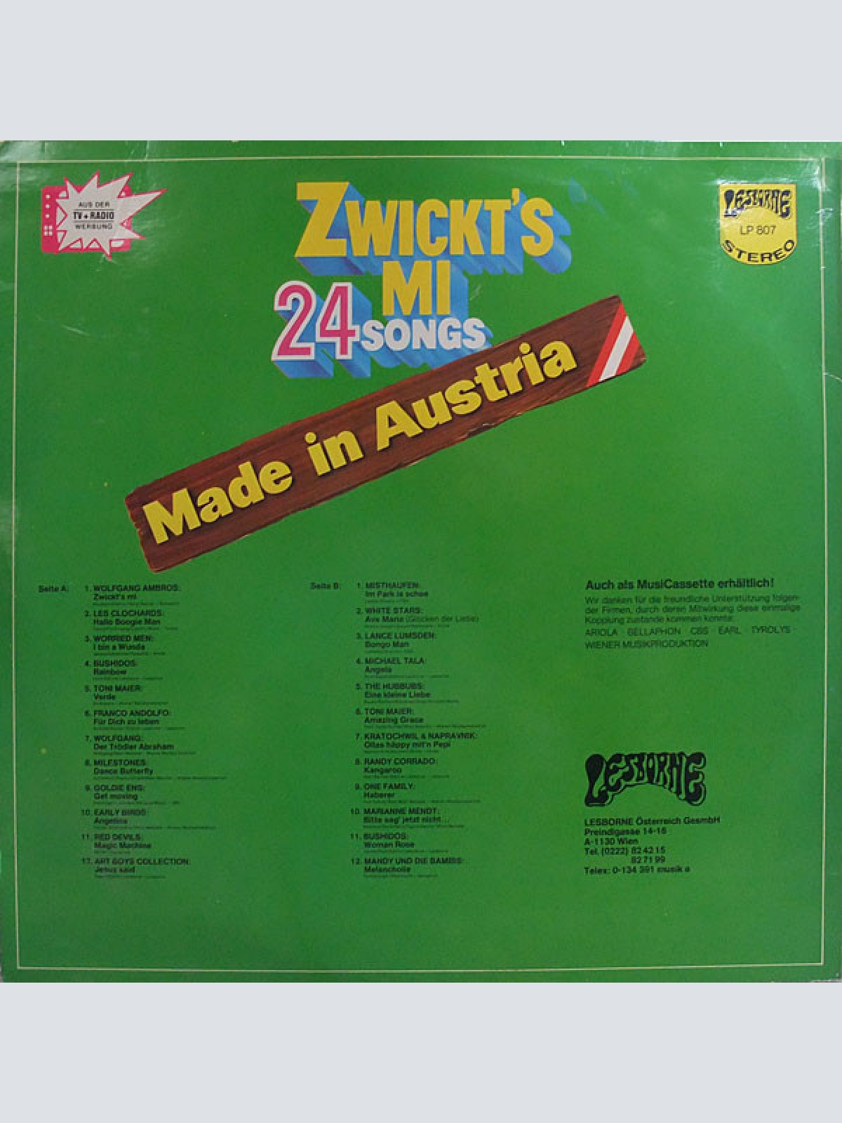 Vinyl / Various - Zwickt's Mi 24 Songs Made In Austria