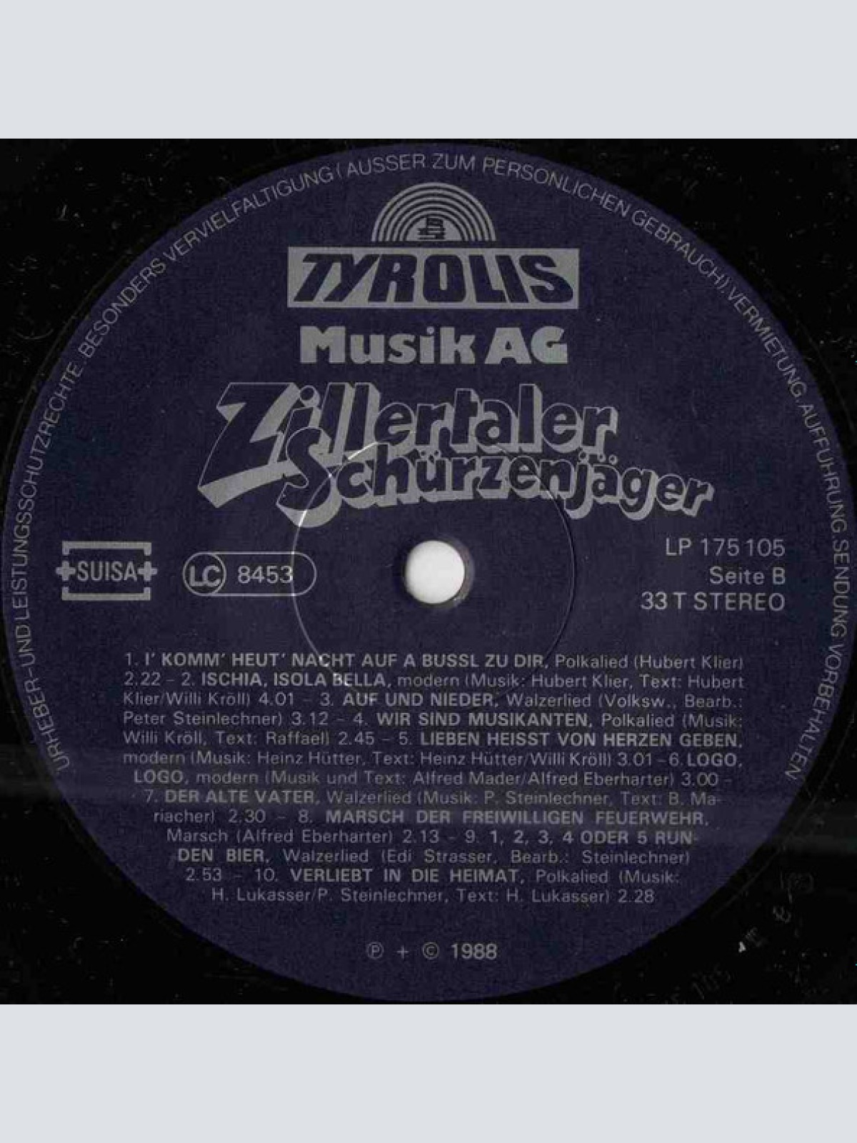 Vinyl / Zillertaler Schürzenjäger - Zillertaler Schürzenjäger - 20 Top Volltreffer