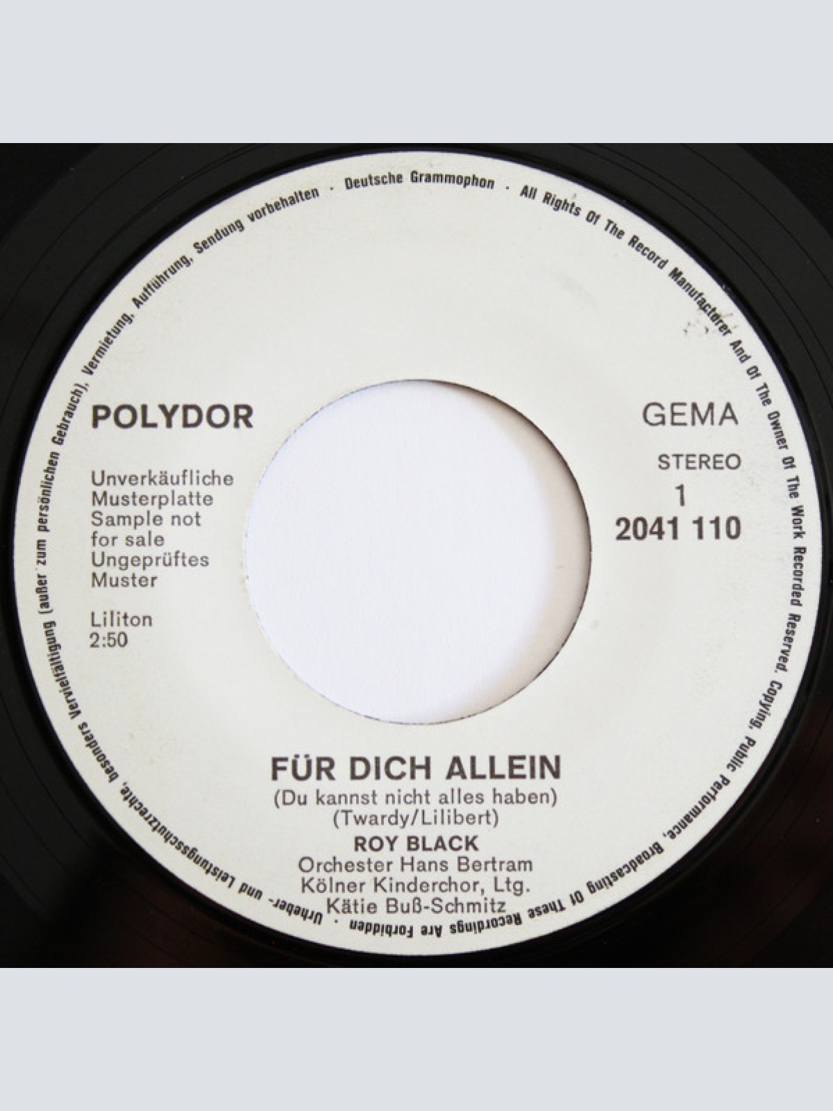 Vinyl / Roy Black - Für Dich Allein (Du Kannst Nicht Alles Haben)